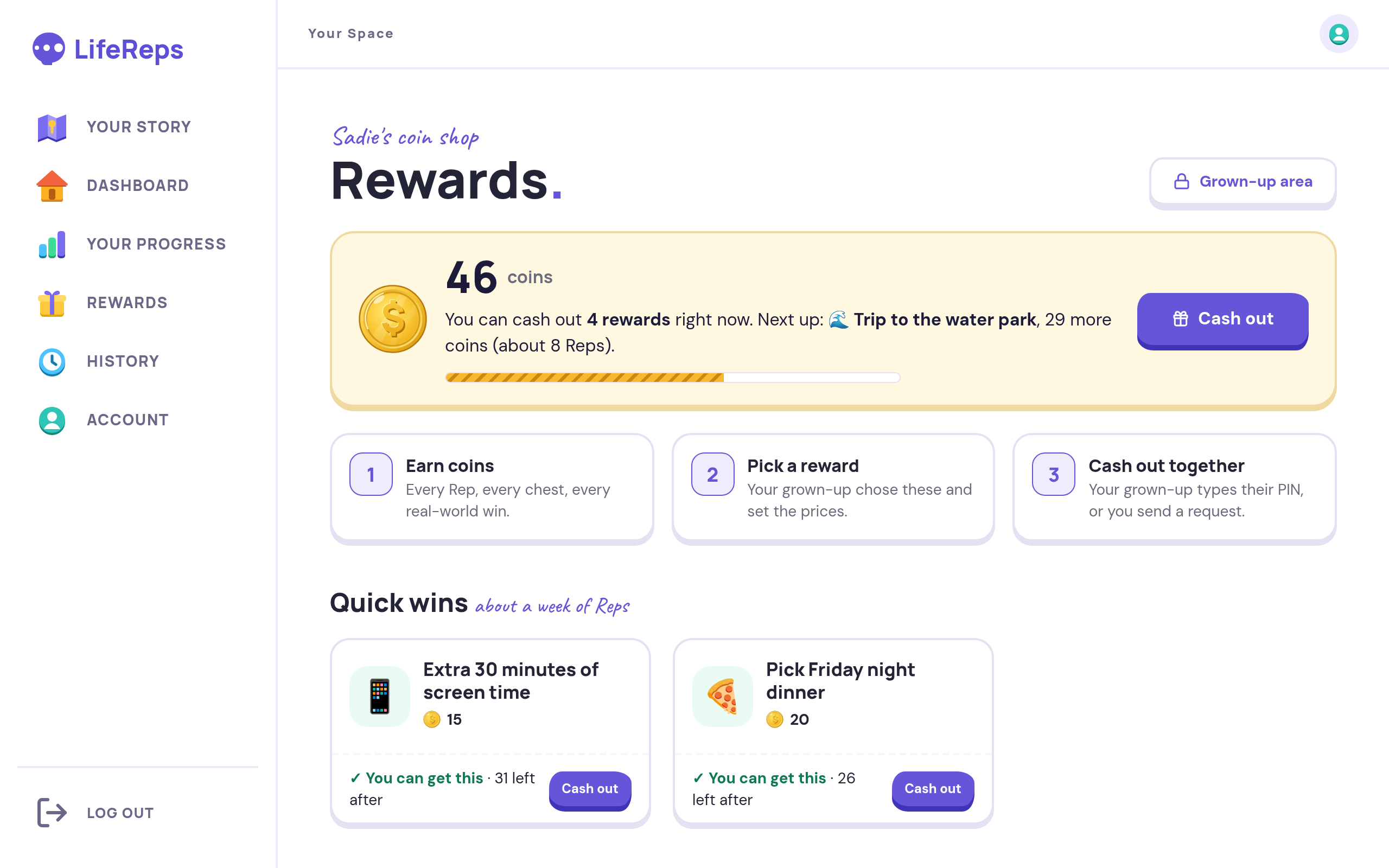 Coins and rewards